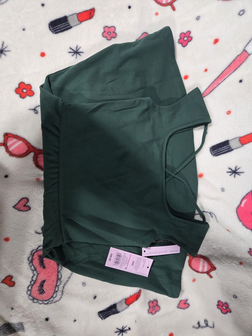Butter Dark Green Mini Dress with Cross-Back Straps - Picture 8 of 12